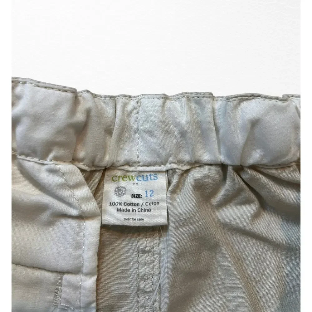 NWT Crewcuts Factory Pull-On Khaki Shorts, Size 12